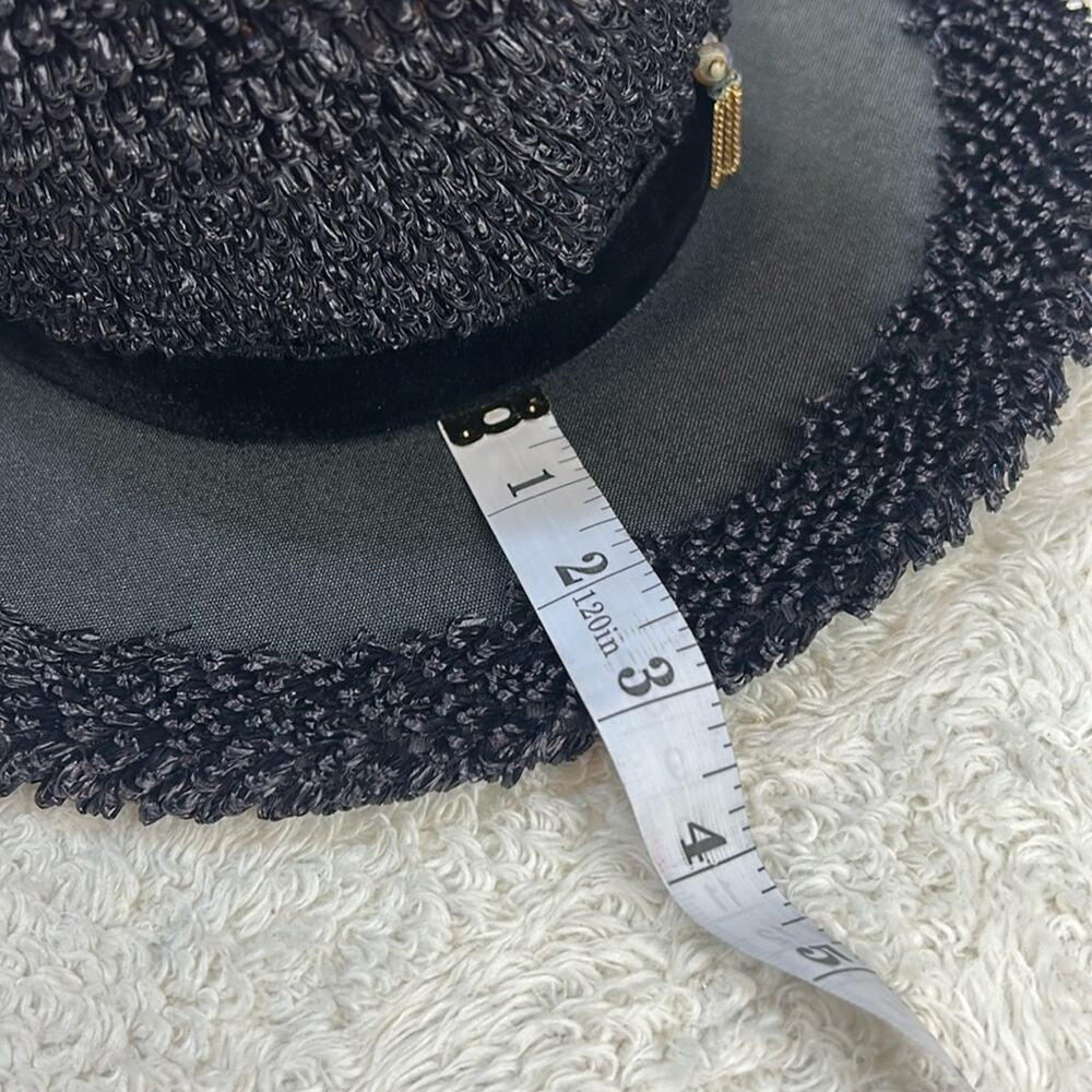 Vintage black textured ladies top hat - Picture 10 of 11